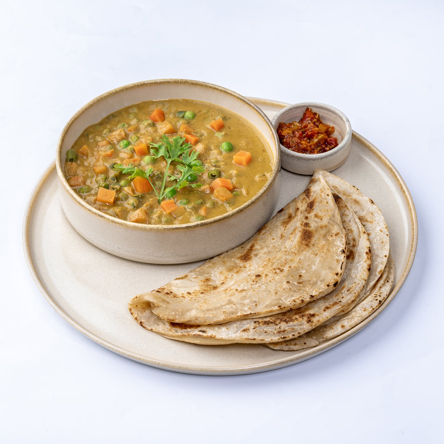 Malabar Parotta with Sabji (V)
